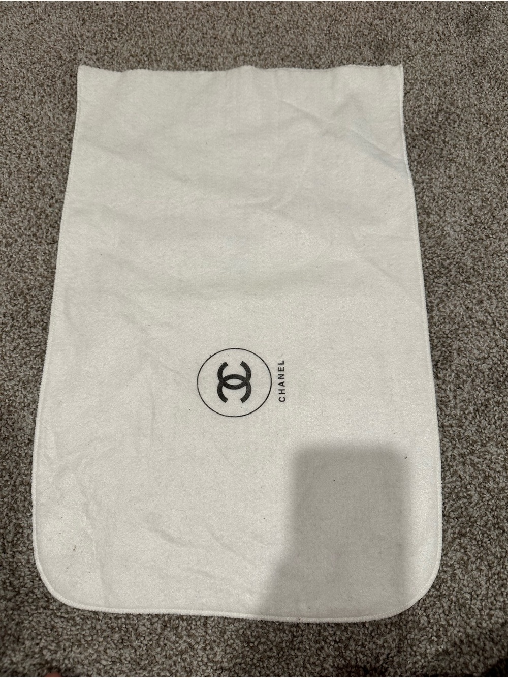 Chanel White Logo Dust Bag - Luxury Home Accessory